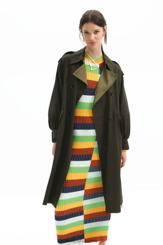 ropa 4802L251 mujer Desigual gabardina oversize con cinturón - Desigual shop