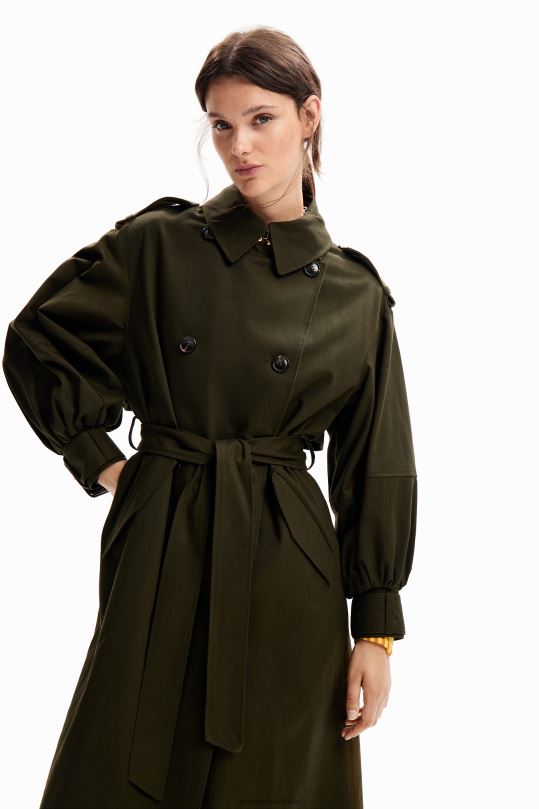 ropa 4802L251 mujer Desigual gabardina oversize con cinturón - Desigual shop