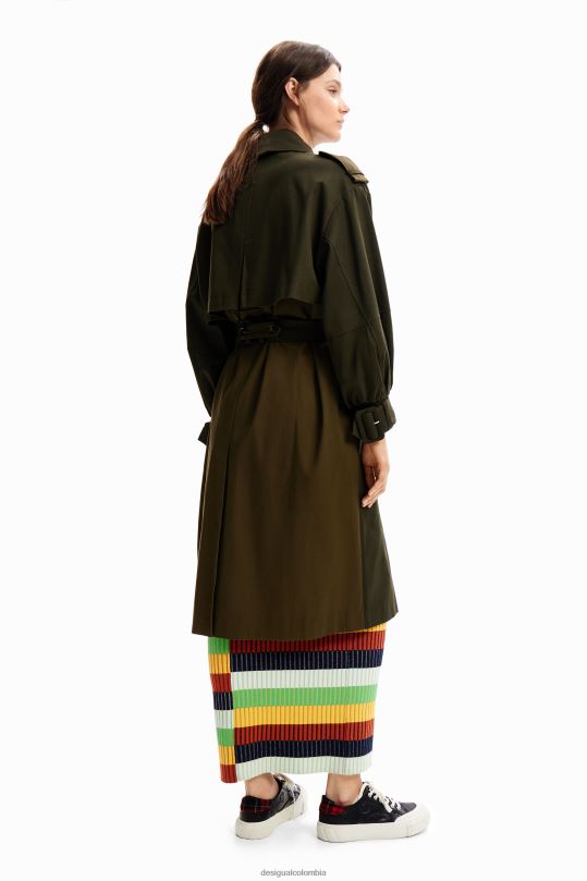 ropa 4802L251 mujer Desigual gabardina oversize con cinturón - Desigual shop