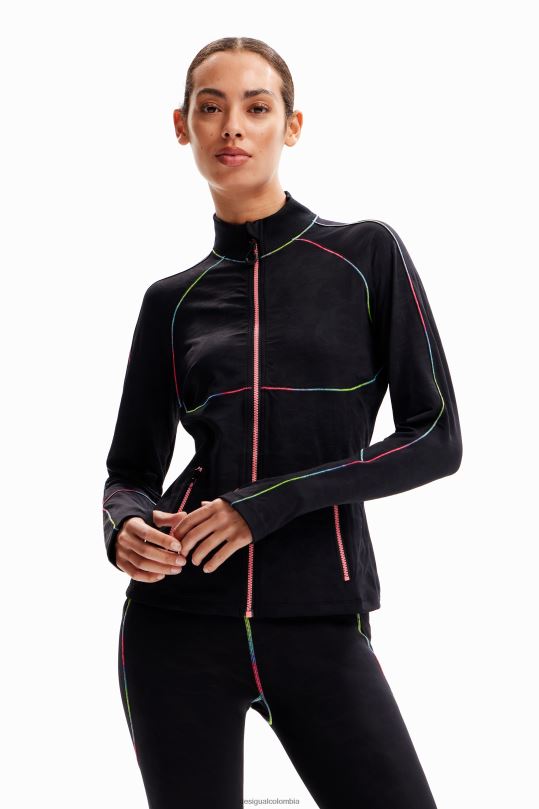 Desigual Colombia - ropa 4802L277 mujer Desigual chaqueta deportiva con costuras