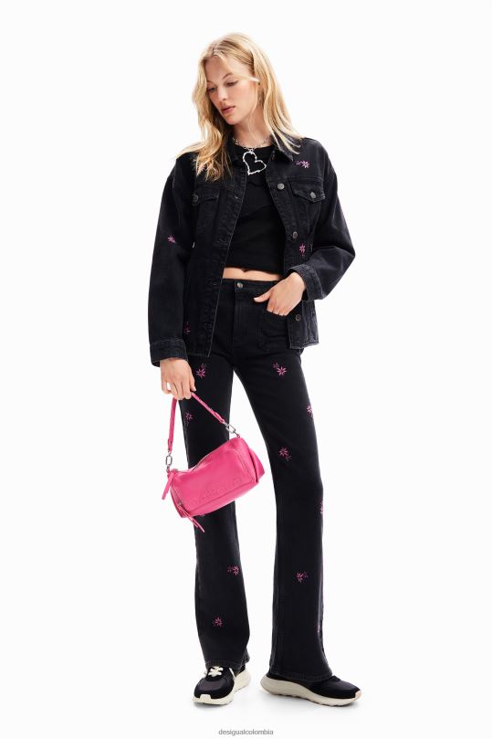 Desigual Colombia bolsos - ropa 4802L278 mujer Desigual chaqueta estilo camionero de mezclilla floral