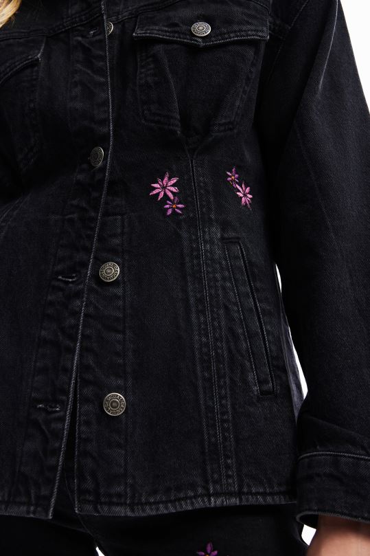 Desigual Colombia bolsos - ropa 4802L278 mujer Desigual chaqueta estilo camionero de mezclilla floral