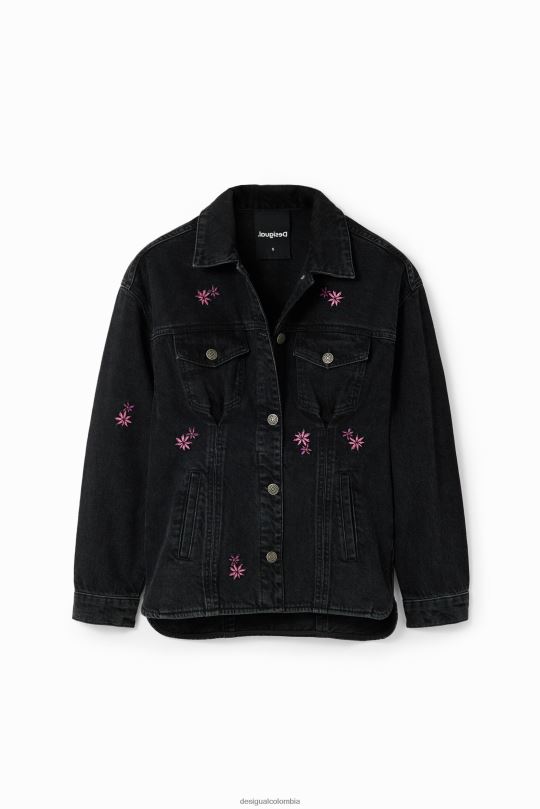 Desigual Colombia bolsos - ropa 4802L278 mujer Desigual chaqueta estilo camionero de mezclilla floral