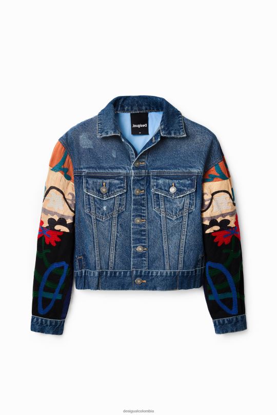 Desigual zapatos Colombia - ropa 4802L289 mujer Desigual chaqueta estilo camionero de mezclilla étnica