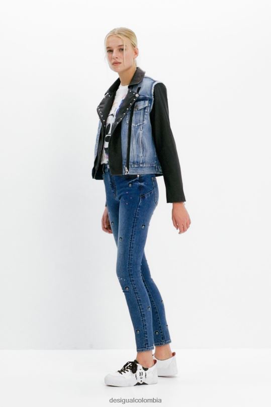 ropa 4802L371 mujer Desigual chaqueta vaquera híbrida de mickey mouse - Desigual Colombia Medellín