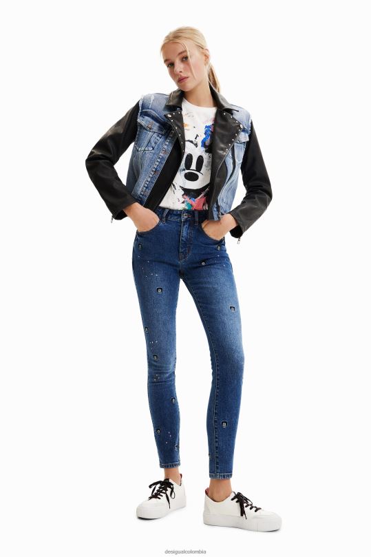 ropa 4802L371 mujer Desigual chaqueta vaquera híbrida de mickey mouse - Desigual Colombia Medellín