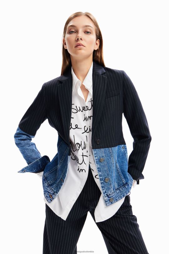 Desigual Colombia - ropa 4802L49 mujer Desigual blazer de mezclilla híbrido