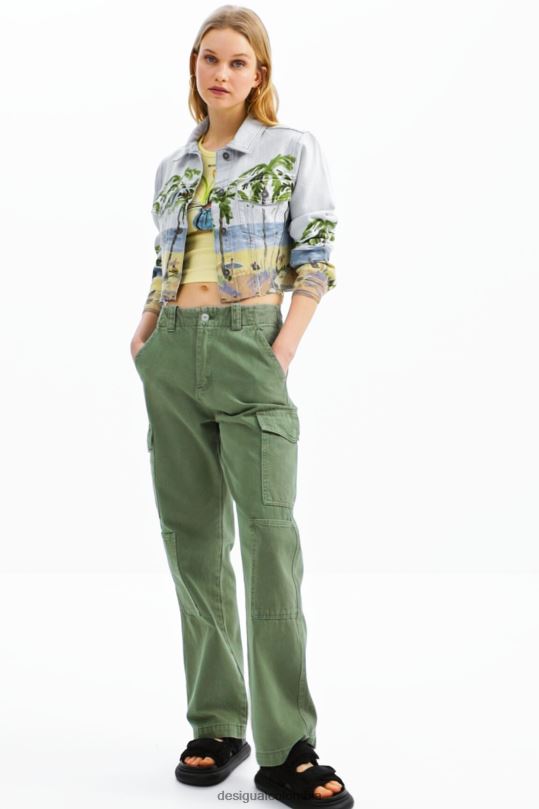 Desigual Colombia - ropa 4802L630 mujer Desigual chaqueta vaquera corta tropical