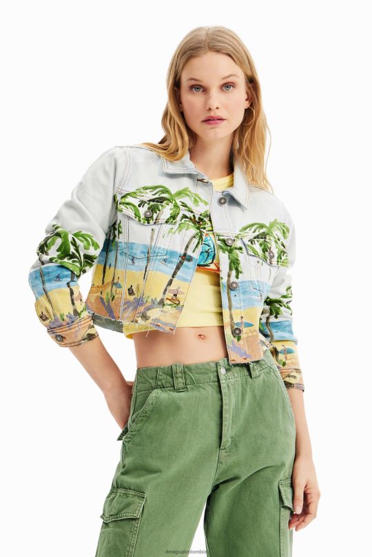 Desigual Colombia - ropa 4802L630 mujer Desigual chaqueta vaquera corta tropical