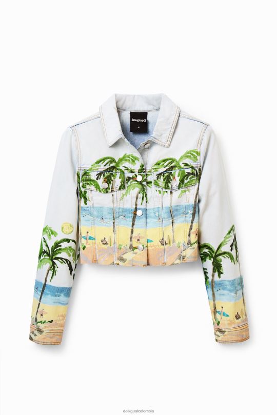 Desigual Colombia - ropa 4802L630 mujer Desigual chaqueta vaquera corta tropical