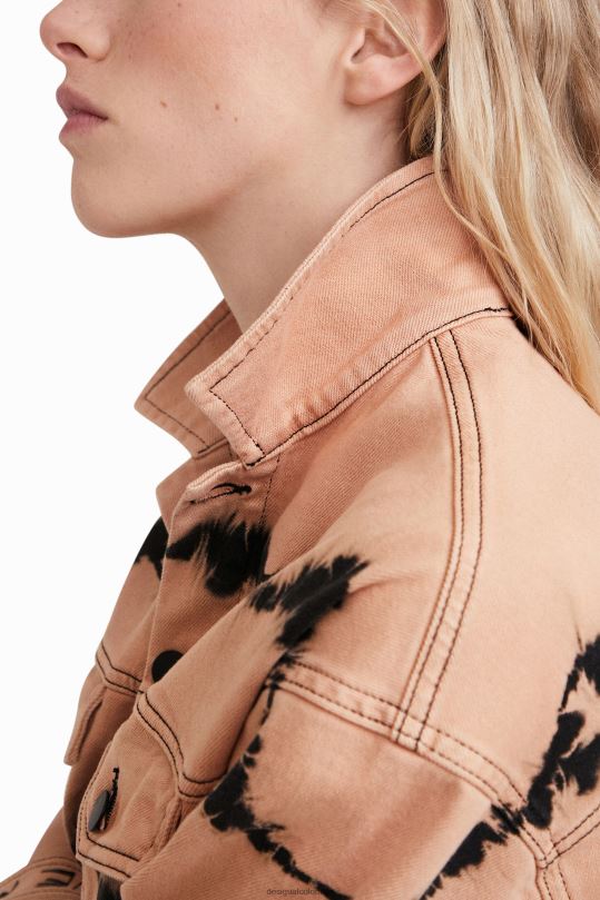 ropa 4802L686 mujer Desigual chaqueta vaquera con efecto tie-dye - Desigual sale damen