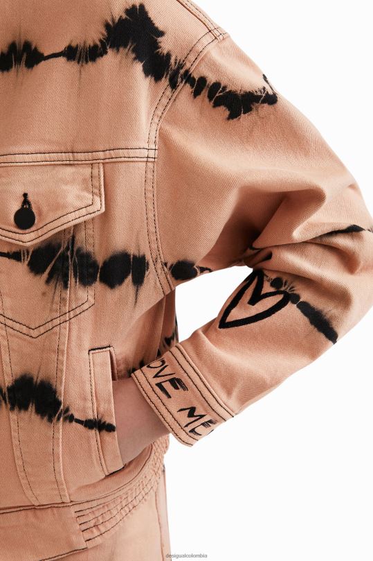 ropa 4802L686 mujer Desigual chaqueta vaquera con efecto tie-dye - Desigual sale damen