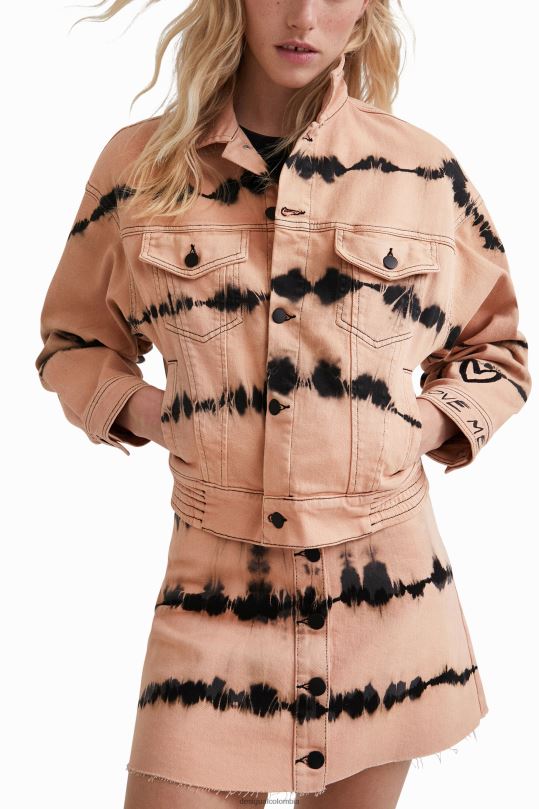 ropa 4802L686 mujer Desigual chaqueta vaquera con efecto tie-dye - Desigual sale damen