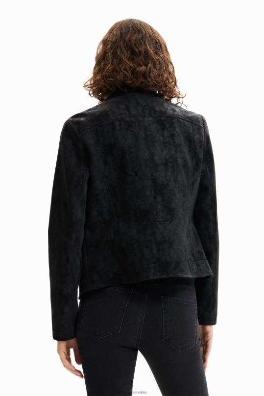 ropa 4802L715 mujer Desigual chaqueta motera con efecto de gamuza - Desigual sales online