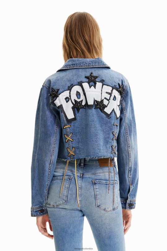ropa 4802L720 mujer Desigual chaqueta vaquera corta power - Desigual Colombia Medellín