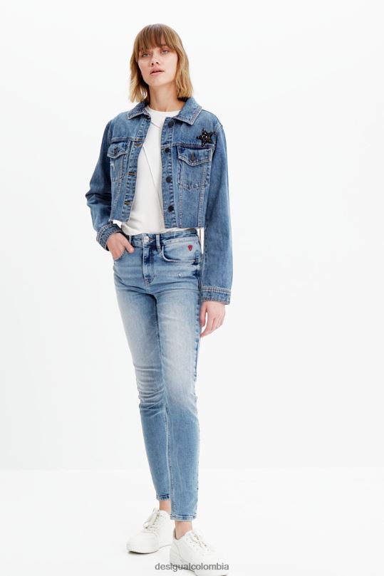 ropa 4802L720 mujer Desigual chaqueta vaquera corta power - Desigual Colombia Medellín