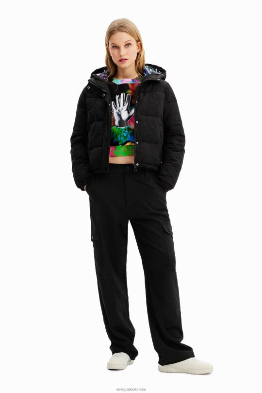 Desigual Colombia bolsos - ropa 4802L747 mujer Desigual chaqueta acolchada corta bordada