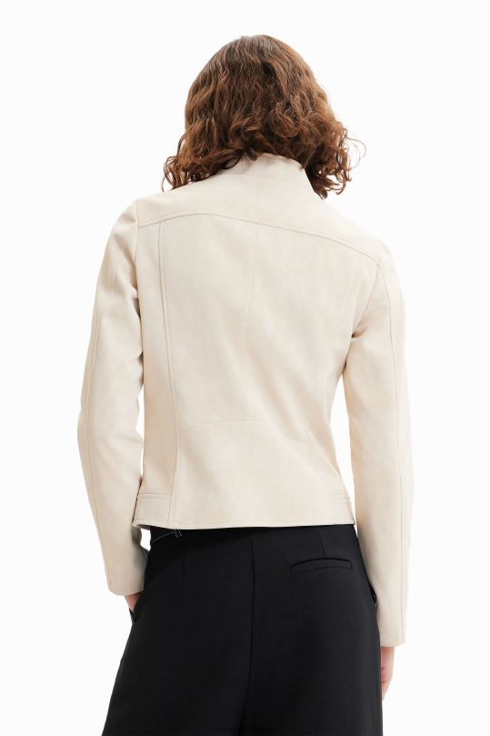 ropa 4802L793 mujer Desigual chaqueta motera con efecto de gamuza - Desigual sale damen
