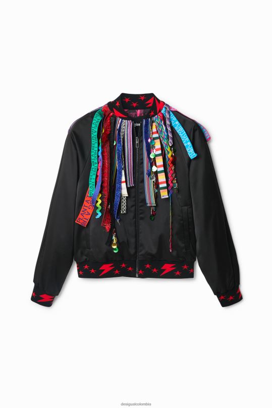 ropa 4802L819 mujer Desigual chaqueta bomber con cinta de johnson hartig - Desigual Colombia Medellín