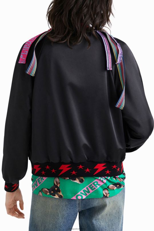 ropa 4802L819 mujer Desigual chaqueta bomber con cinta de johnson hartig - Desigual Colombia Medellín