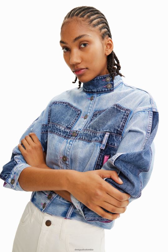blusas Desigual bogota - ropa 4802L902 mujer Desigual chaqueta vaquera oversize de pantera rosa