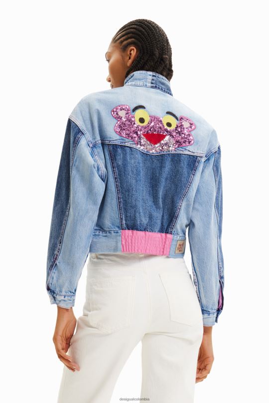 blusas Desigual bogota - ropa 4802L902 mujer Desigual chaqueta vaquera oversize de pantera rosa