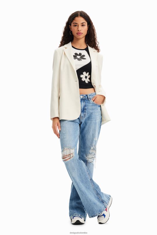 ropa 4802L923 mujer Desigual blazer con textura lisa - Desigual sale damen
