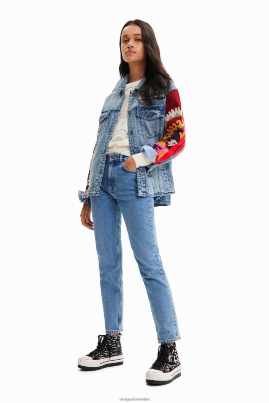 ropa 4802L928 mujer Desigual sobrecamisa estilo trucker de mezclilla bordada - Desigual Colombia Medellín