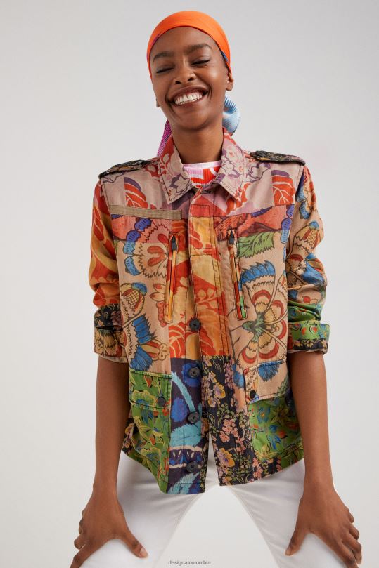 ropa 4802L929 mujer Desigual metro. chaqueta de patchwork tropical de christian lacroix - Desigual shop