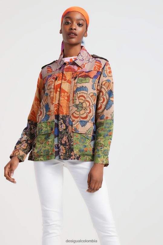 ropa 4802L929 mujer Desigual metro. chaqueta de patchwork tropical de christian lacroix - Desigual shop