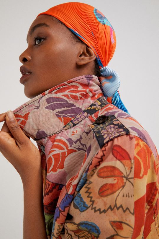 ropa 4802L929 mujer Desigual metro. chaqueta de patchwork tropical de christian lacroix - Desigual shop