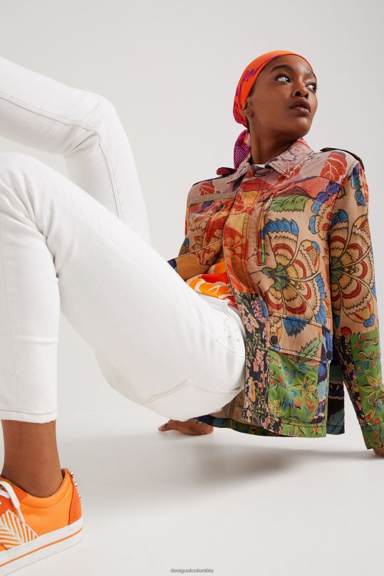ropa 4802L929 mujer Desigual metro. chaqueta de patchwork tropical de christian lacroix - Desigual shop