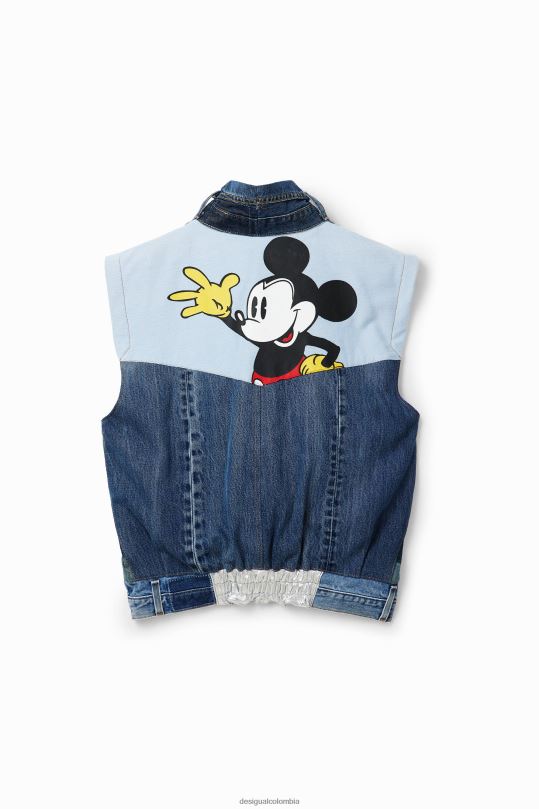 Desigual zapatos Colombia - ropa 4802L975 mujer Desigual Chaleco vaquero con icono de Mickey Mouse - Blanco