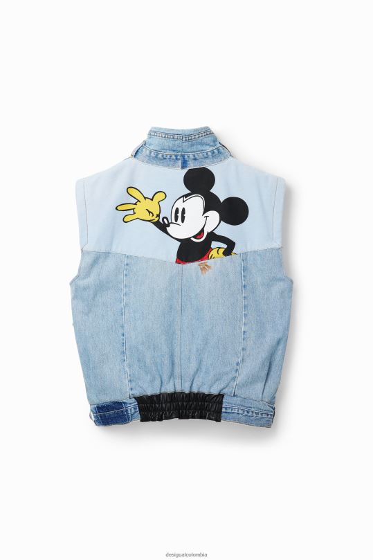 blusas Desigual bogota - ropa 4802L976 mujer Desigual Chaleco vaquero con icono de Mickey Mouse - Negro