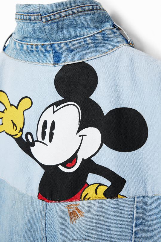 blusas Desigual bogota - ropa 4802L976 mujer Desigual Chaleco vaquero con icono de Mickey Mouse - Negro