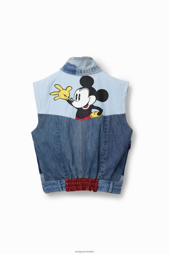 ropa 4802L977 mujer Desigual Chaleco vaquero con icono de Mickey Mouse - Rojo - Desigual Colombia rebajas