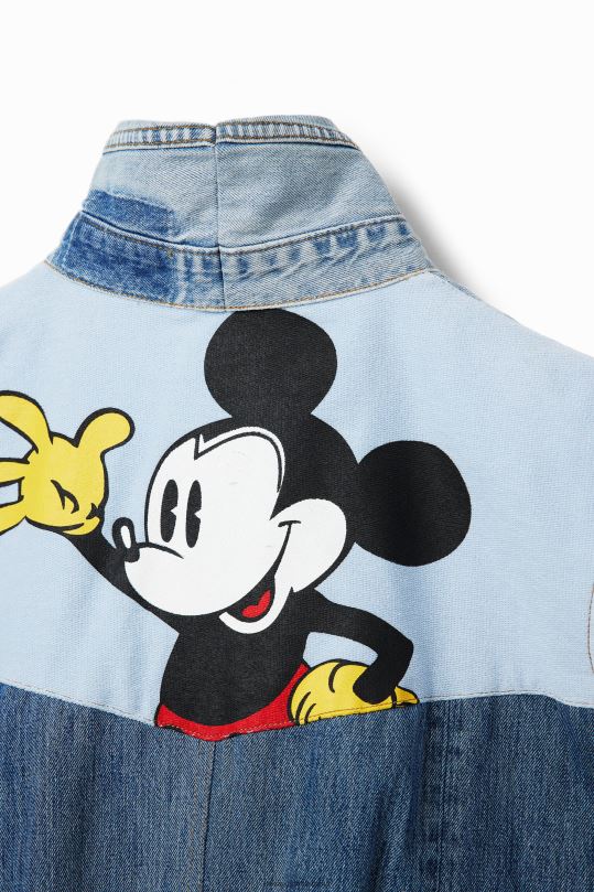 ropa 4802L977 mujer Desigual Chaleco vaquero con icono de Mickey Mouse - Rojo - Desigual Colombia rebajas