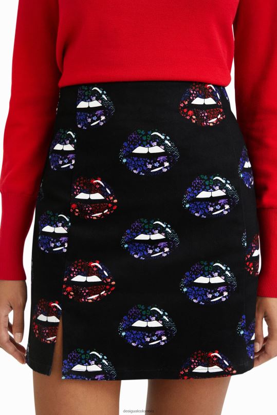 ropa 4802L1087 mujer Desigual minifalda de labios delgados - Desigual sales online