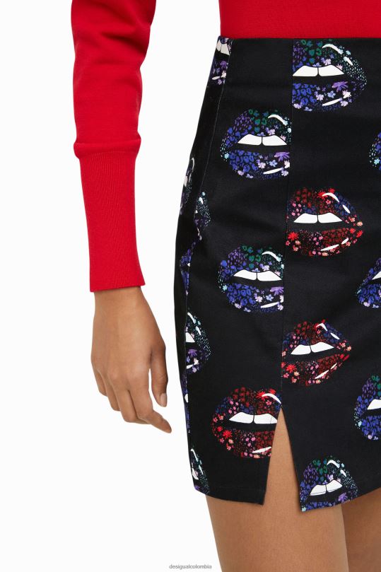 ropa 4802L1087 mujer Desigual minifalda de labios delgados - Desigual sales online