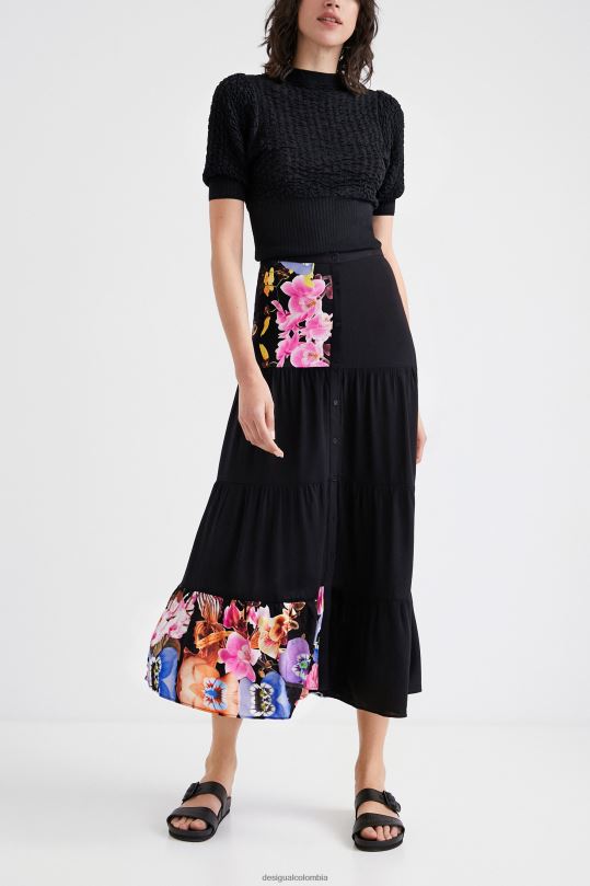 Desigual Colombia pagina oficial - ropa 4802L1111 mujer Desigual metro. falda larga de christian lacroix