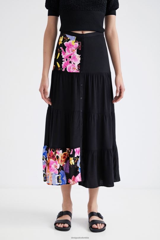 Desigual Colombia pagina oficial - ropa 4802L1111 mujer Desigual metro. falda larga de christian lacroix