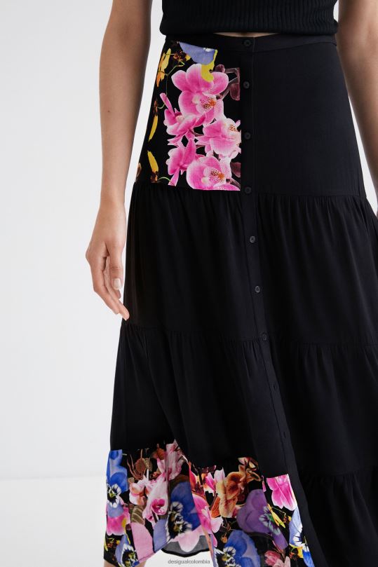 Desigual Colombia pagina oficial - ropa 4802L1111 mujer Desigual metro. falda larga de christian lacroix