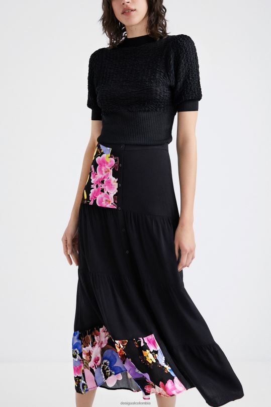 Desigual Colombia pagina oficial - ropa 4802L1111 mujer Desigual metro. falda larga de christian lacroix
