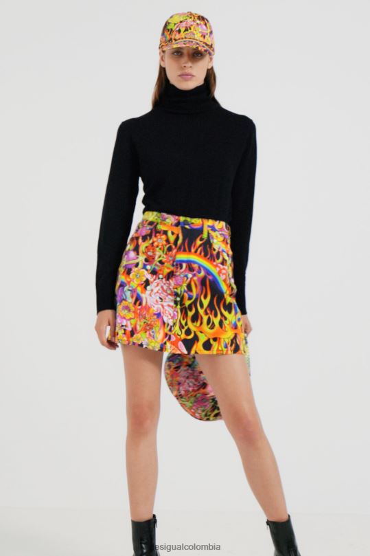 Desigual Colombia - ropa 4802L1118 mujer Desigual falda corta arcoiris