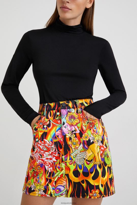 Desigual Colombia - ropa 4802L1118 mujer Desigual falda corta arcoiris