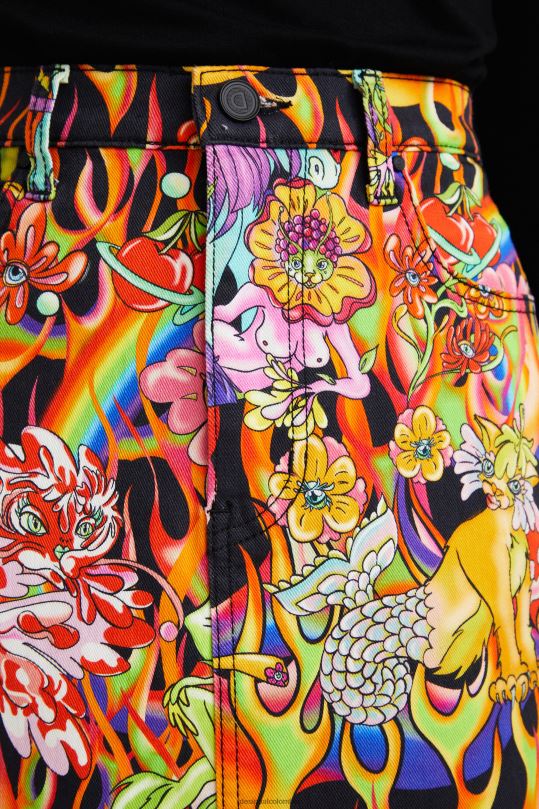 Desigual Colombia - ropa 4802L1118 mujer Desigual falda corta arcoiris