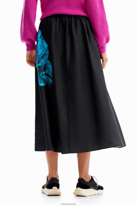ropa 4802L147 mujer Desigual metro. falda midi fluida de christian lacroix - Desigual sales online