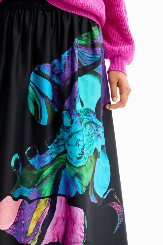 ropa 4802L147 mujer Desigual metro. falda midi fluida de christian lacroix - Desigual sales online
