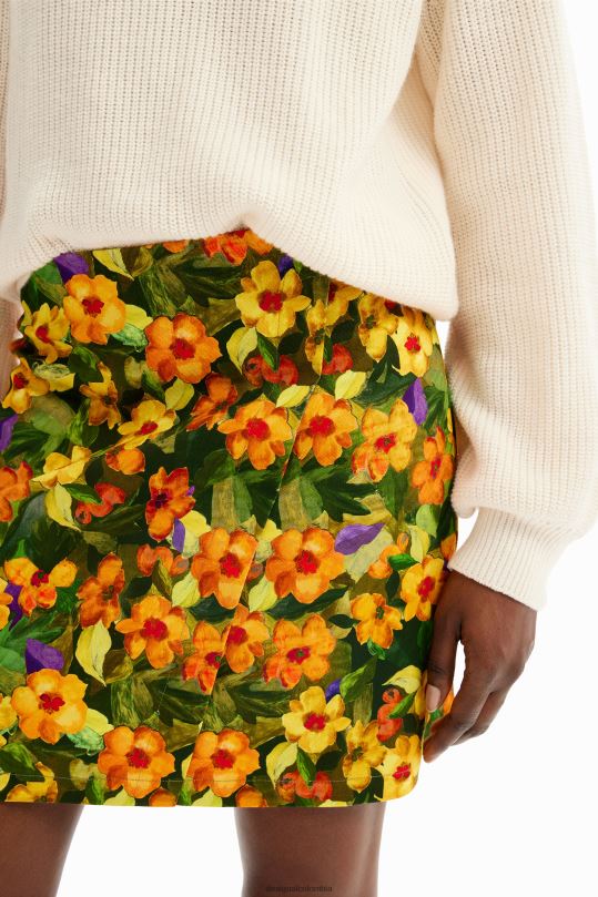 Desigual Colombia pagina oficial - ropa 4802L203 mujer Desigual minifalda ajustada con estampado floral