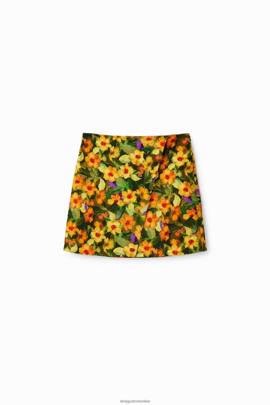Desigual Colombia pagina oficial - ropa 4802L203 mujer Desigual minifalda ajustada con estampado floral